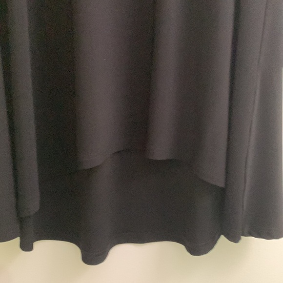 Sympli black long tunic size10 asymmetrical bottom long sleeve buttons elegant🌹 - Picture 2 of 6